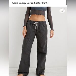Aerie Baggy Cargo Skater Pants – Multi-Color Drawcord, XS